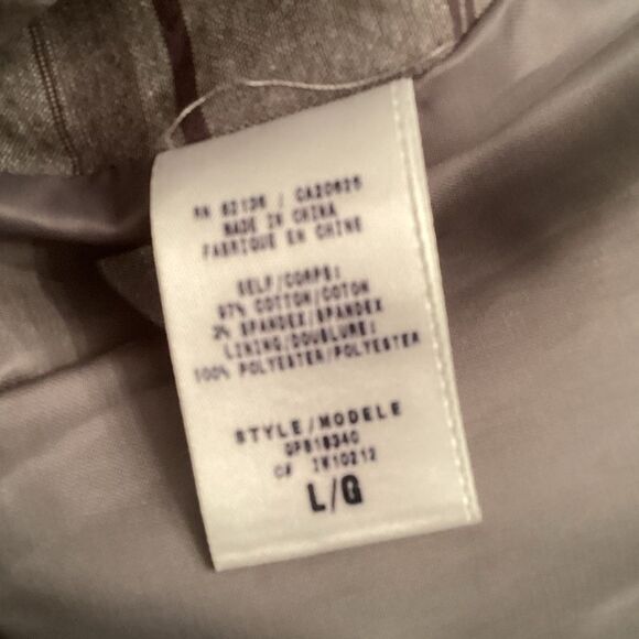 GUESS Y2K SIZE LARGE LINED GRAY PLAID BELTED SHORT SLEEVE JACKET BLAZER - Picture 7 of 8